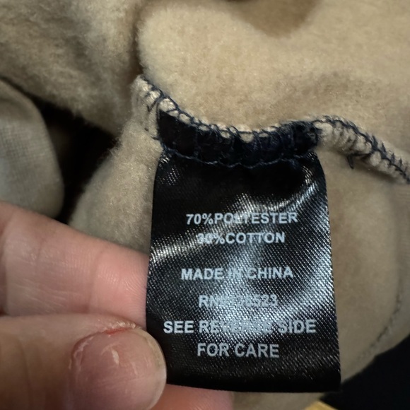 NWOT Departwest Men’s Quilted Quarter-Zip Hoodie - Navy & Cream Size XL - Picture 6 of 7